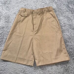 Authentic Galaxy School Uniform Shorts Size 16 Tan Khaki Boys Elastic Back